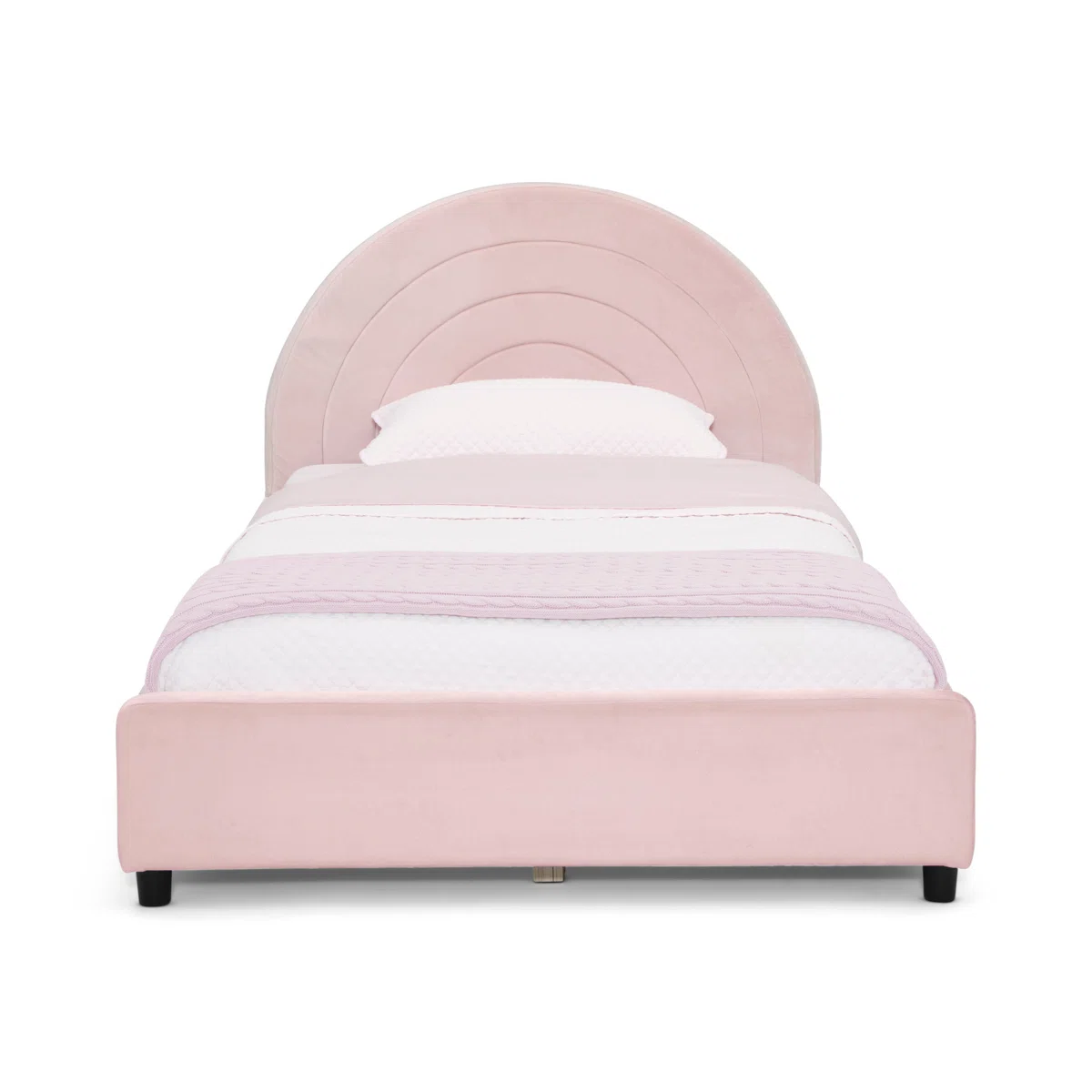 Tempat Tidur Ukuran Twin Berlapis Delta Children Dengan Kepala Tempat Tidur Bulat pinky